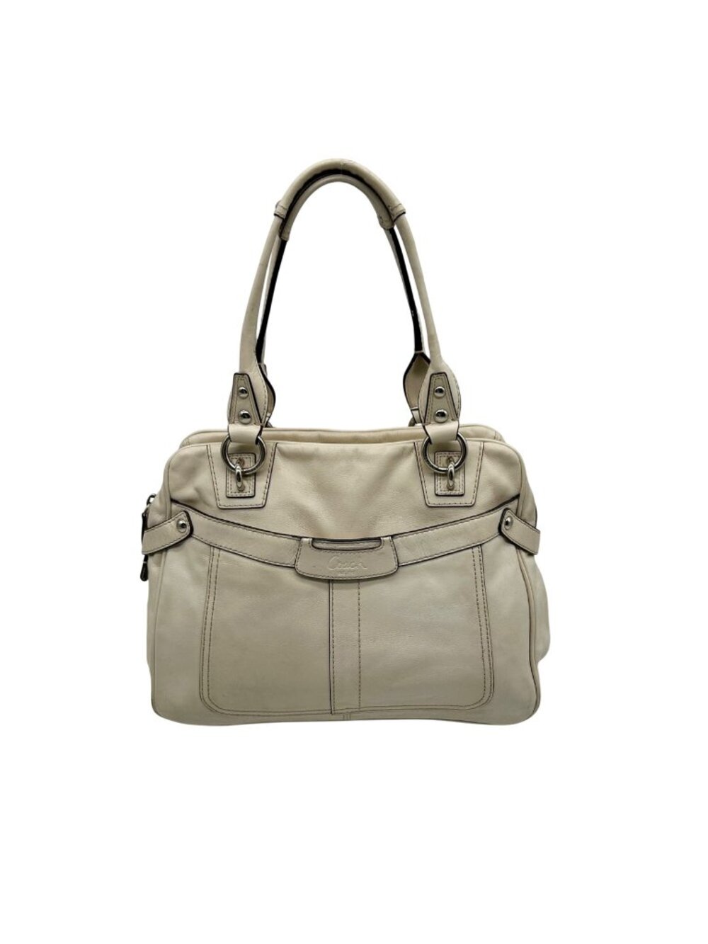 Coach White Soho Leather Satchel